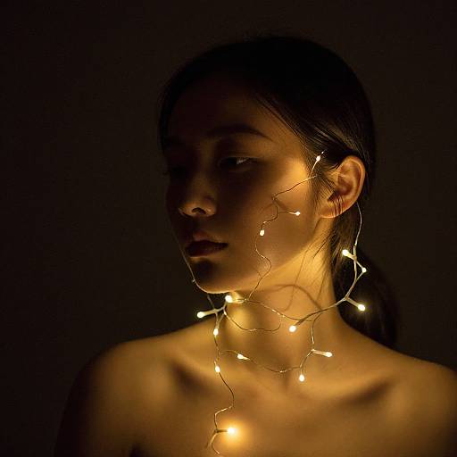 Enchanting Fairy Lights Portrait