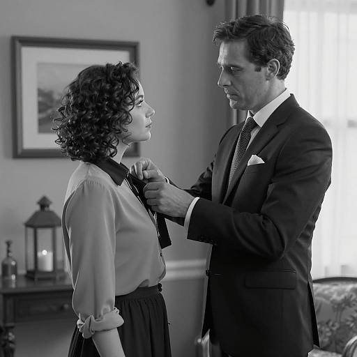 Intimate Black and White Portrait Scene