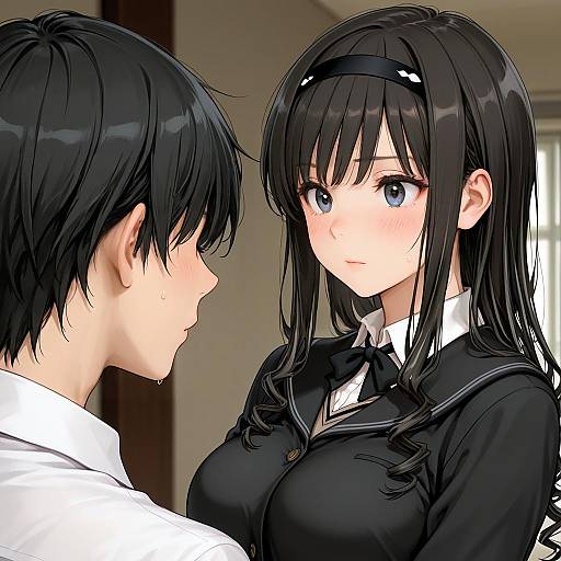 Illustration of Morishima haruka, amagami in the style of Myama