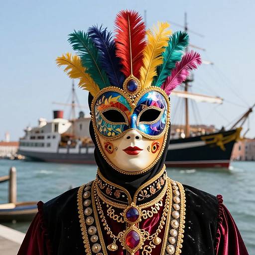 Venice Carnival with Polarizing Filter