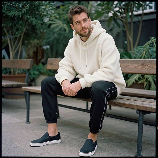 Casual Chic Man in Courtyard