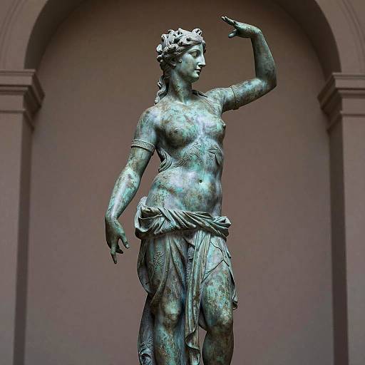 Photorealistic Bronze Greek Muse Statue