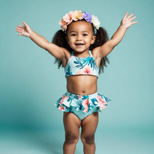 High Fashion Toddler in Floral Swimwear