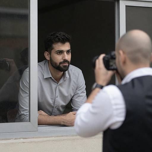 Photographer Captures Man in Window Reflection