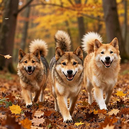 Beartype Animals in Autumn Woodland