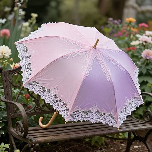 Vintage Lace Ombrello in Botanical Garden