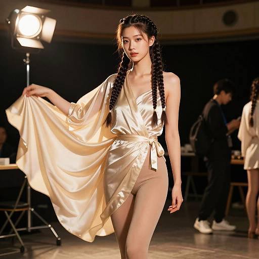 Backstage Five-Strand Braid Fashion Editorial