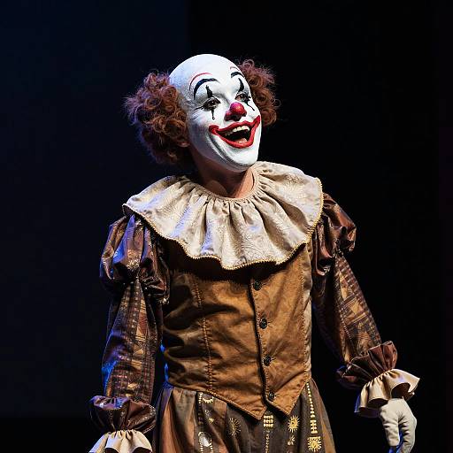 Vintage Pagliacci Theatrical Clown Portrait