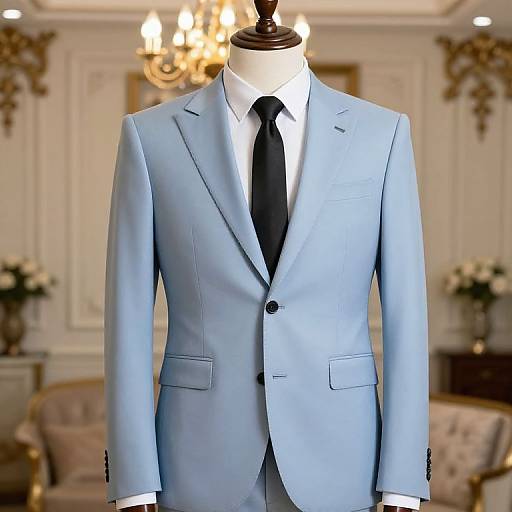 Mannequin in Elegant Blue Suit