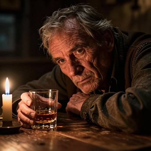 Hyperrealistic Portrait of Weary Traveler