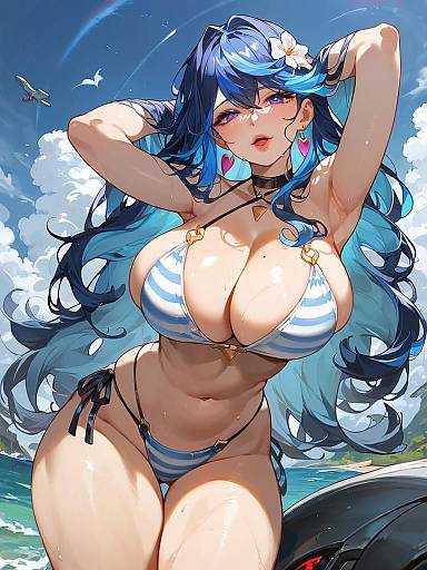 Playful Summer Vibes with Nautical Bikini