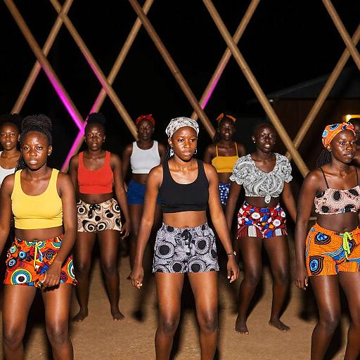 Vibrant Night Dance of Sisterhood
