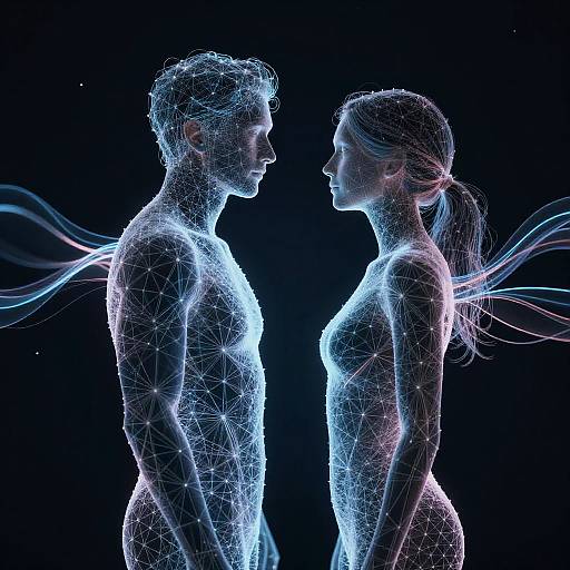 Abstract Digital Couples in Harmony