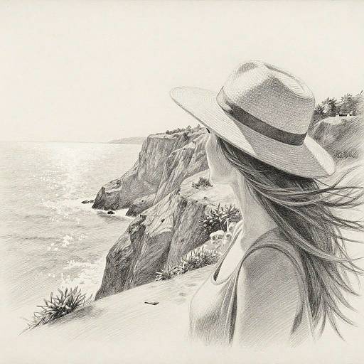 Pencil Drawing of Woman by Cliff