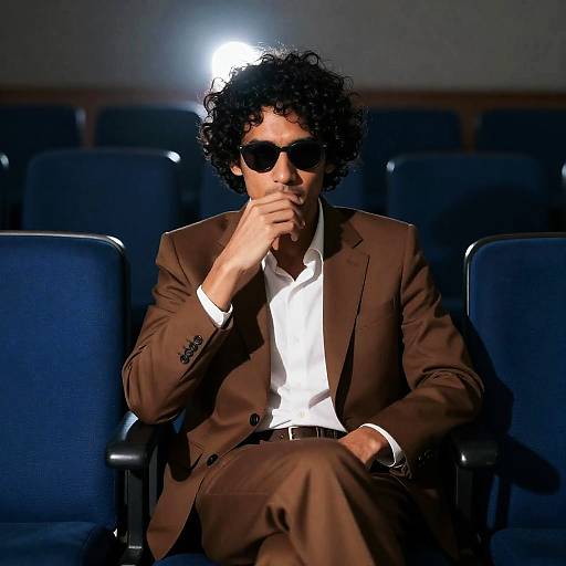 Mysterious Man in Theater Setting