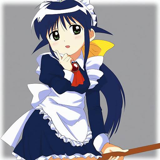 Illustration of Andou mahoro, mahoromatic in the style of Shiitake taishi