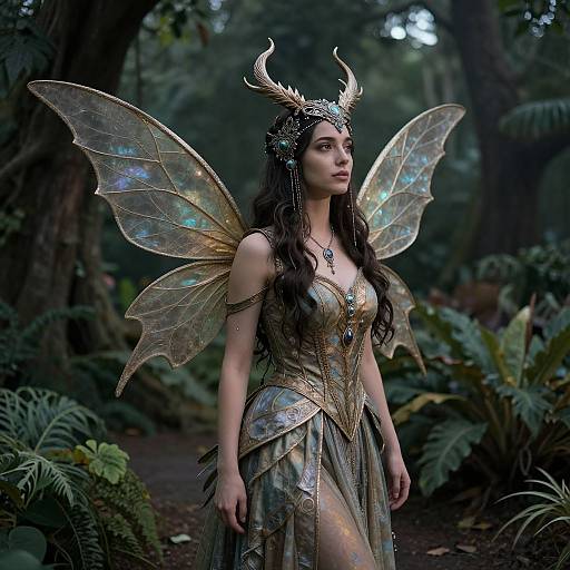 Fantastical Fairy in Magical Park