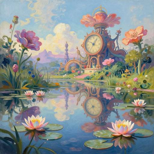 Dreamlike Impressionistic Surreal Landscape