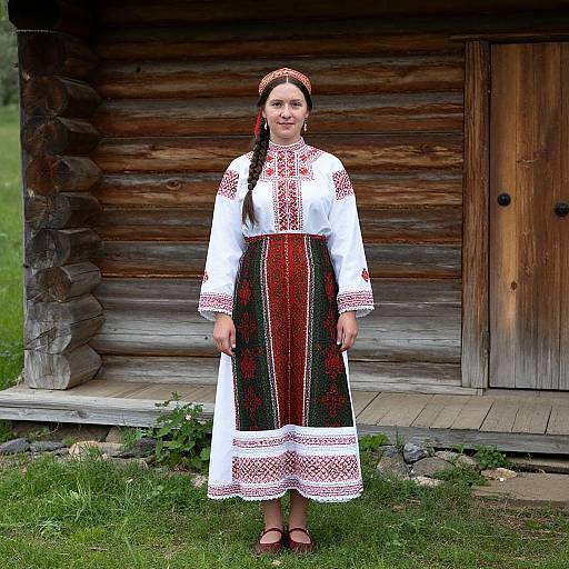 Woman in Traditional Russian Costume