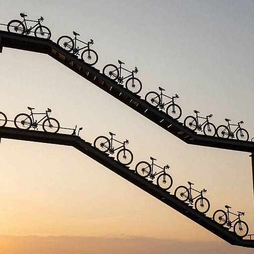 Ethereal Bicycles on Endless Staircase
