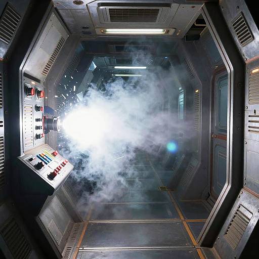 Flashbang Explosion in Sci-Fi Corridor
