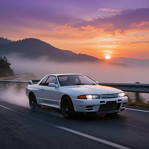 R32 GT-R Speeding at Sunrise