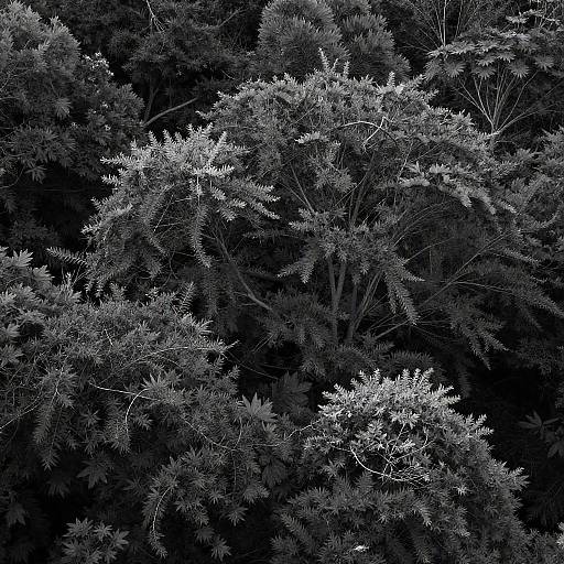 Monochrome Beautiful Forest Landscape