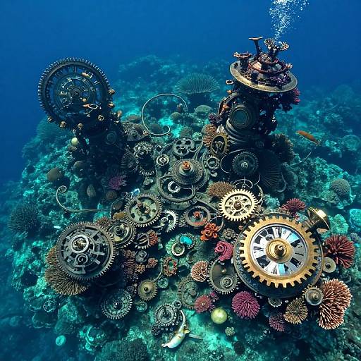 Surreal Underwater Clockwork Dreamscape
