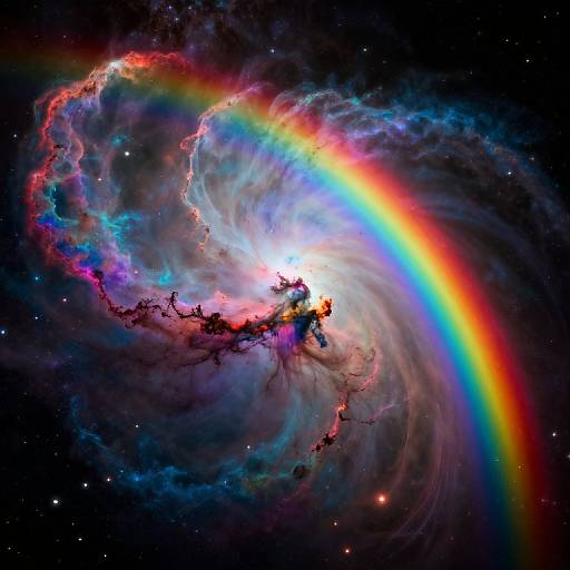 Fantasy Rainbow Nebula Galactic Vista