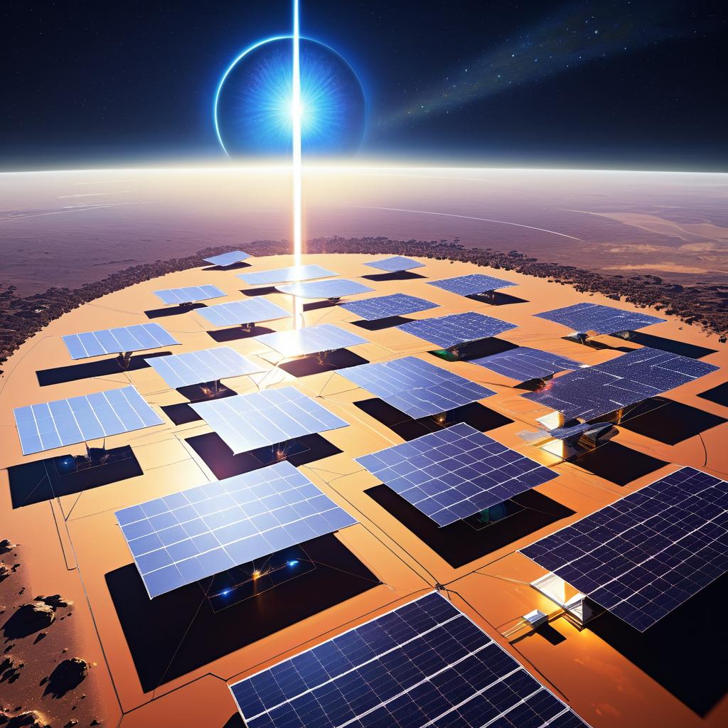 Futuristic Renewable Energy Hub in Space