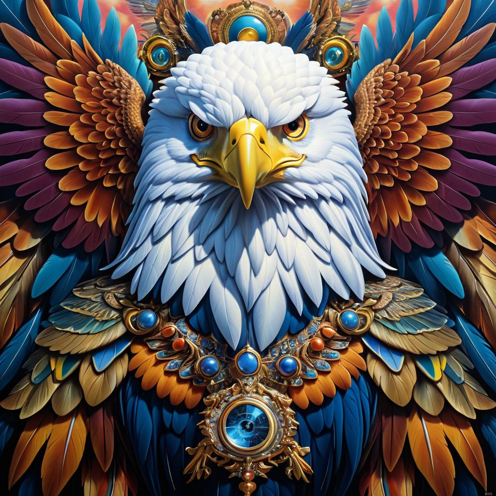 Majestic Eagle in Pop Surrealism Style