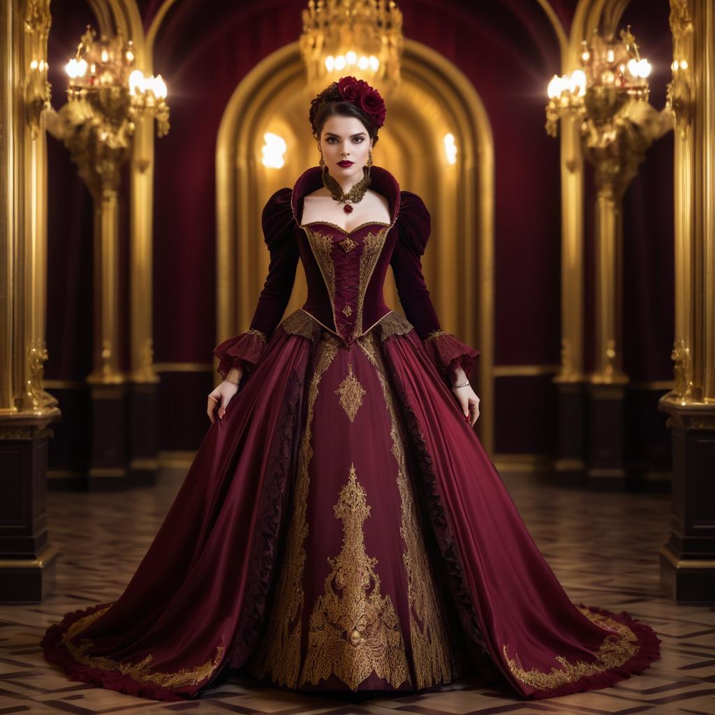 Elegant Victorian Vampire in Rich Tones