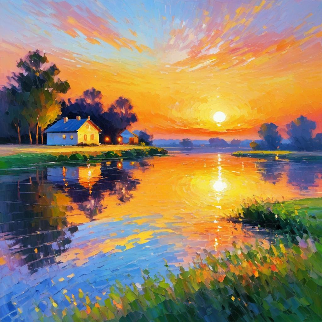 Impressionist Sunset Landscape Masterpieces