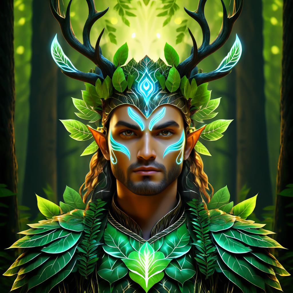 Majestic Forest Guardian in Fantasy Style