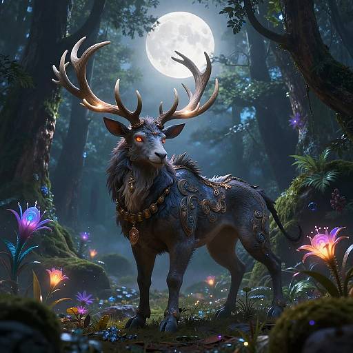 Mythical Ramus in Enchanted Forest