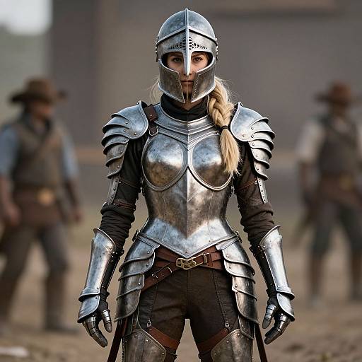 Blonde Female Warrior in Armor