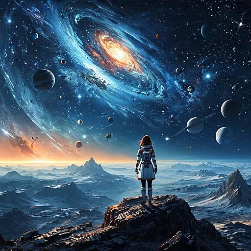 Masterpiece: Girl in Space Landscape