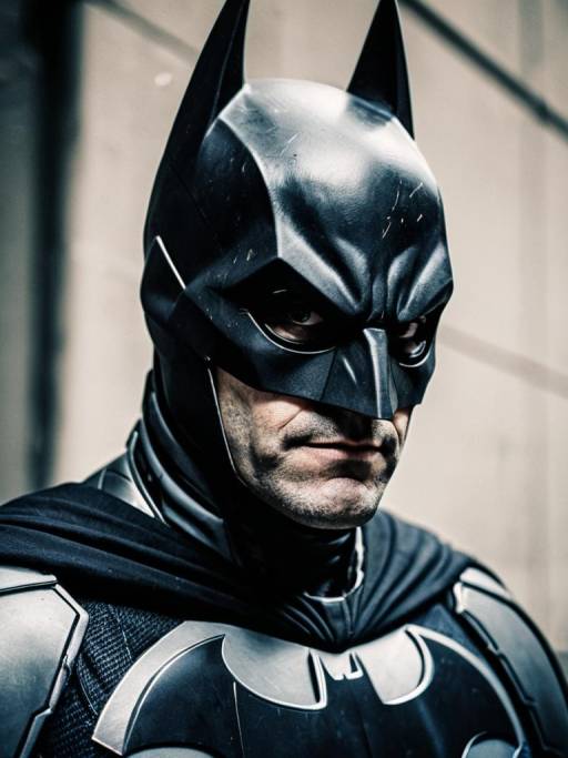 Man in Batman Costume Headshot