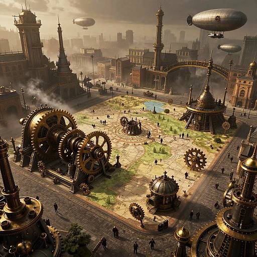 Steampunk Victorian Industrial Battlemaps