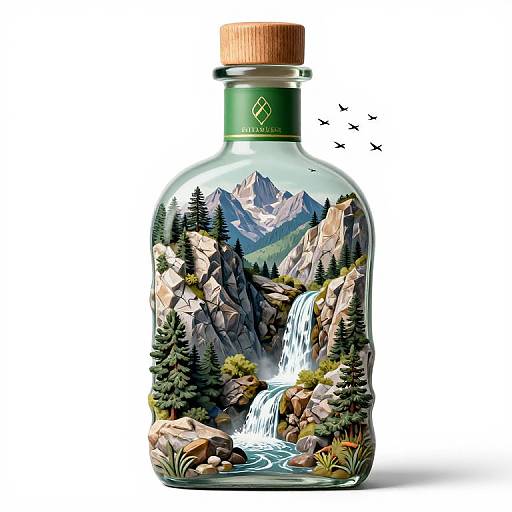 Bottle-Shaped Rocky Mountain Landscape