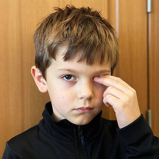 Indoor Portrait of a Young Boy