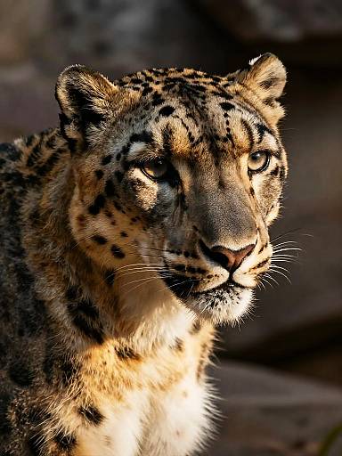 Detailed Snow Leopard and Gorilla Portrait