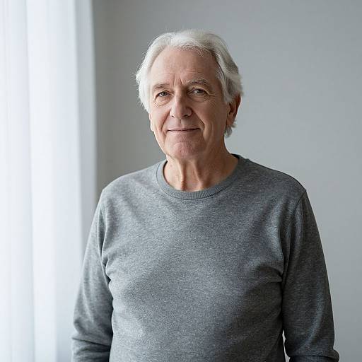Portrait of Elderly Man in Studio