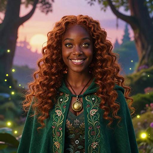 Vibrant Modern Fairytale Woman Portrait