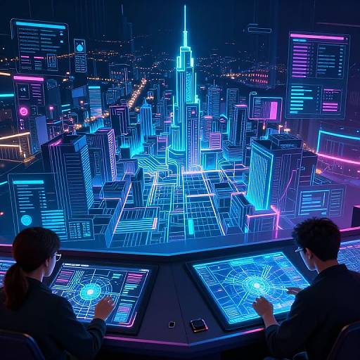 Cyberpunk Building Map Generator Interface