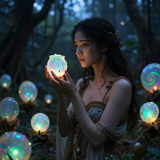 Opal Garden: A Dance of Past and Future