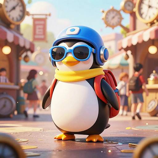 Steampunk Penguin in Clockwork Market