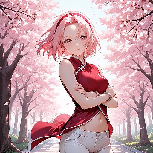 Sakura in the Cherry Blossom Breeze