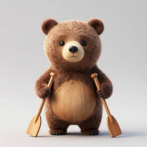 Ultra Realistic Chibi Bear 3D Model
