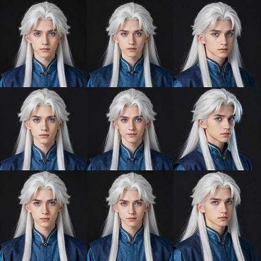 Shonen White-Haired Mage Photo Set